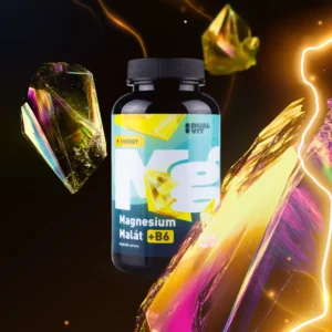 Magnesium Malát 1000 mg, Elementární Hořčík 150 mg + Vitamín B6, 90 kapslí