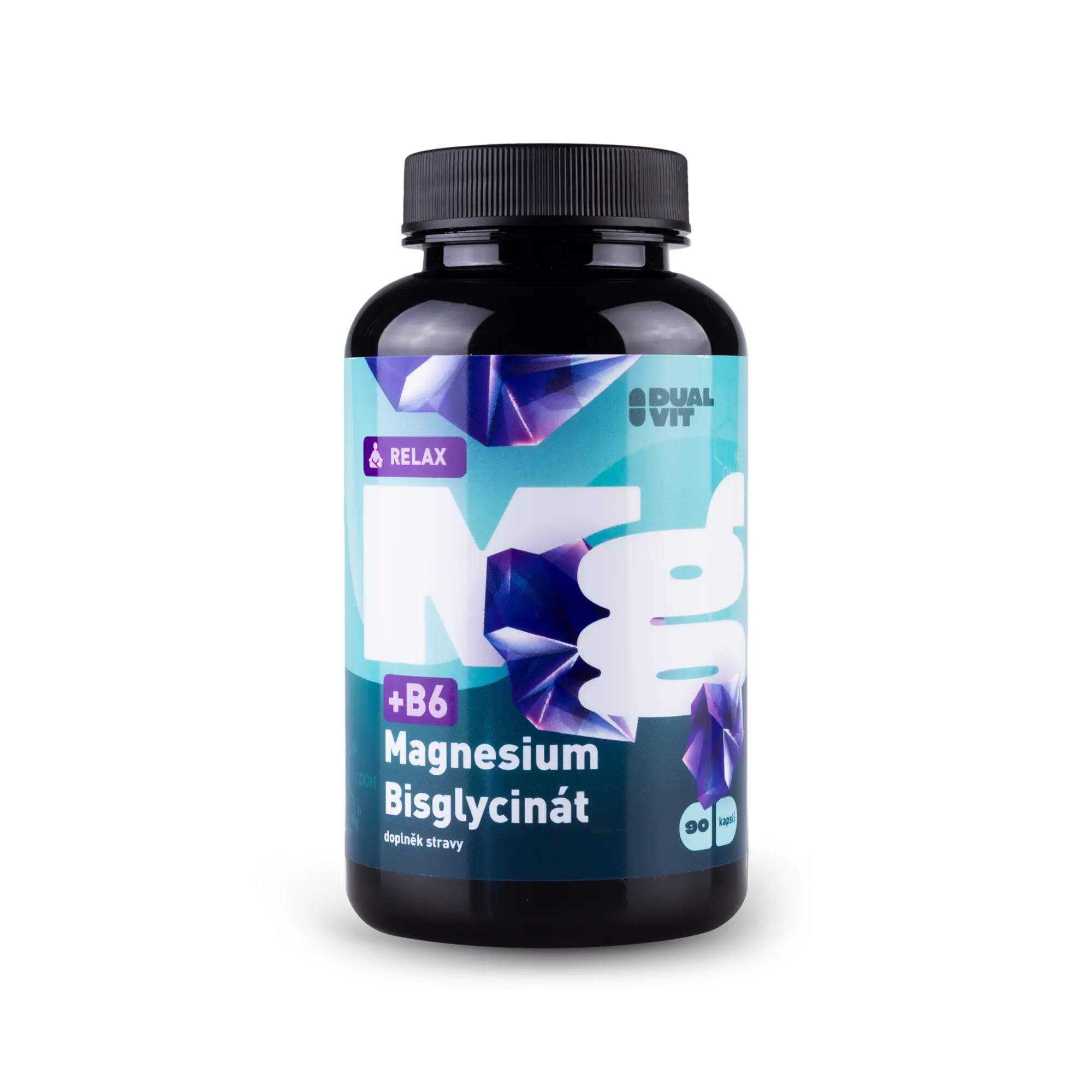 Magnesium Bisglycinát, 2000 mg, Elementární Hořčík 220 mg + Vitamín B6