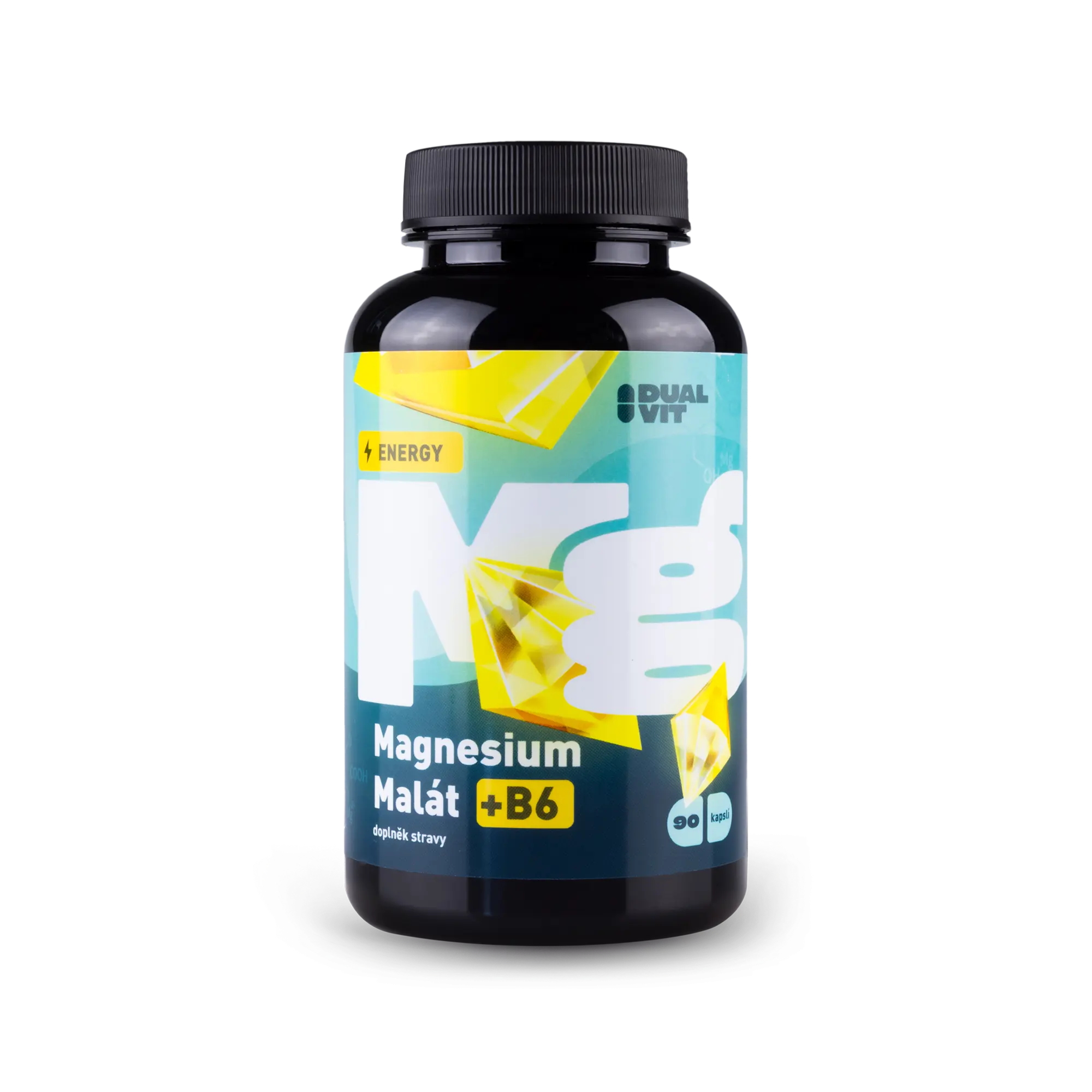 Magnesium Malát 1000 mg, Elementární Hořčík 150 mg + Vitamín B6, 90 kapslí